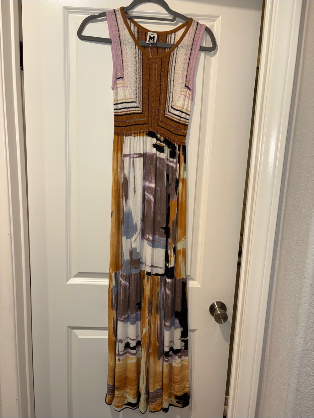 NWOT! MISSONI Multicolor Paint Splash Tiered Sleeveless Maxi Dress Size US 6 - Picture 1 of 14